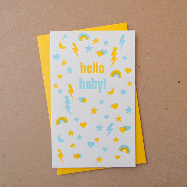 Busy Baby Blue Card