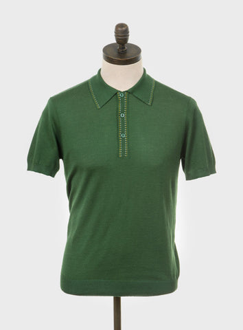 Byrd Knitted Shirt Isle Green