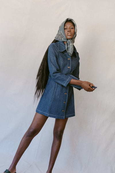 Denim Trench Jacket Dress