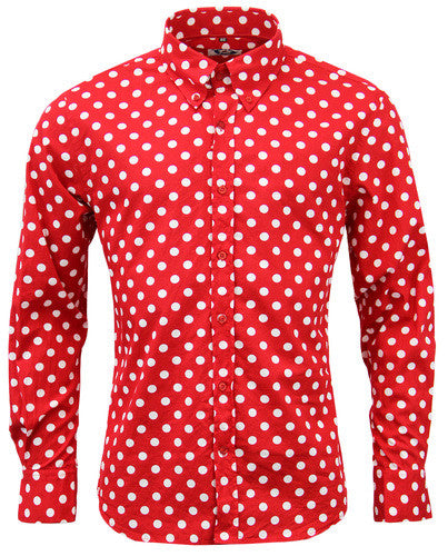 Penny Dot Lane Mod Shirt Red