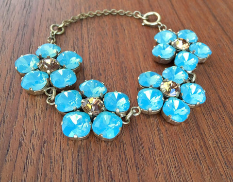 La Vie Parisienne Crystal Flower Bracelet