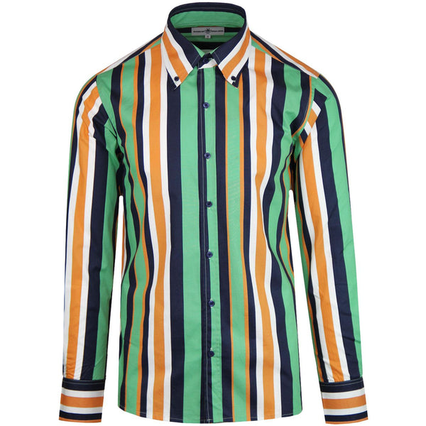 Trip Stripe Mod Button Down Shirt