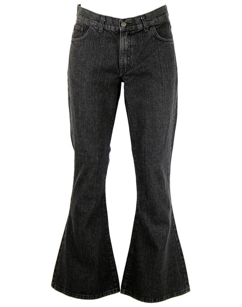 Rock Flare Stonewash Jeans Black