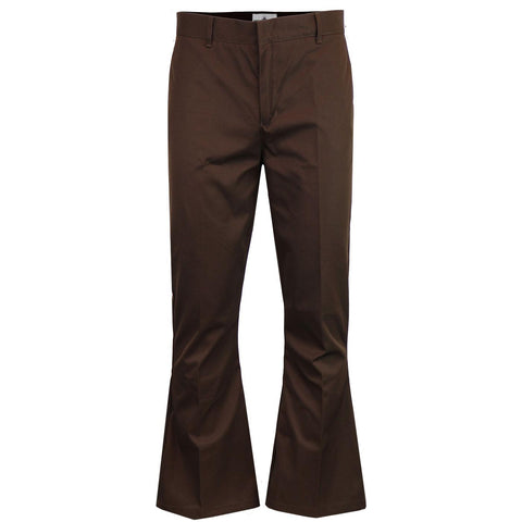 Bolan Retro Stay-Pressed Bellbottom Trousers Brown