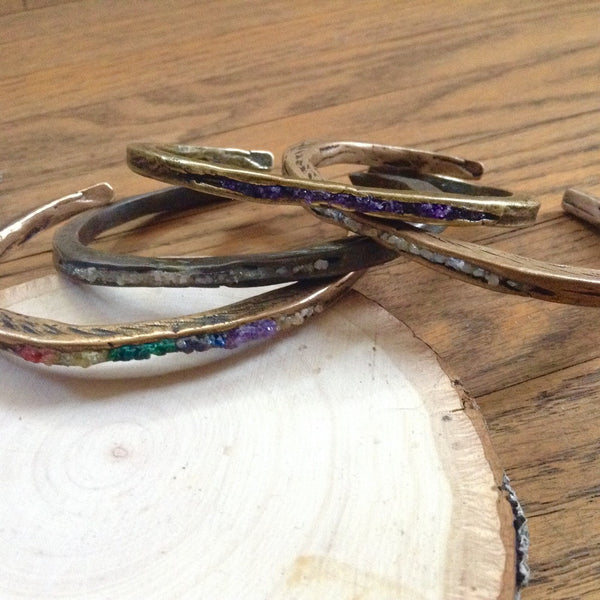 Bangle with Chip Inlay