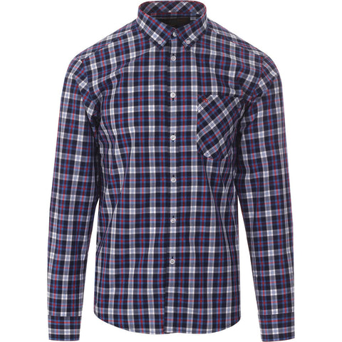 Cornhill Check Button Down Shirt Blue L/S