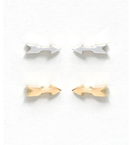 Arrow Stud Earrings Gold