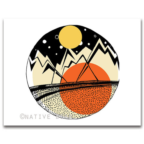 Geometric Mountains Print 11x14 (unframed)