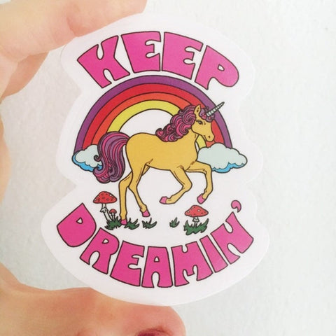 Keep Dreaming Unicorn Sticker 3"