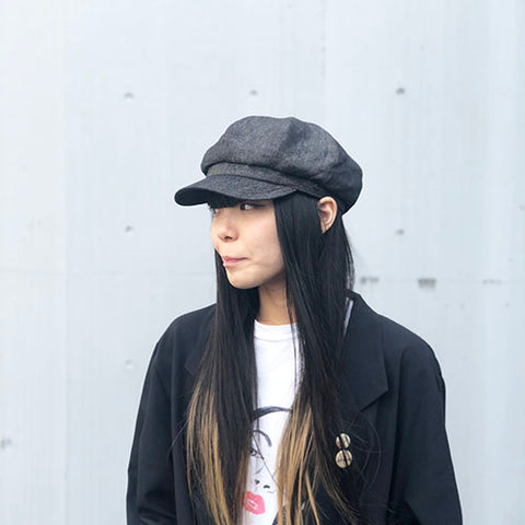 Casquette Linen Denim Black