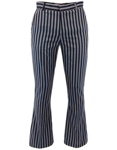 Midnight Lamp Flares Trousers Navy/Silver