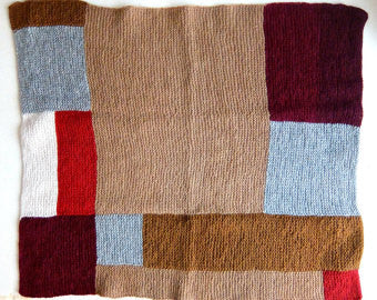Brown Mondrian Block Blanket