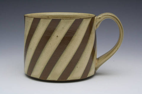 Diagonal Stripe Mug Yellow