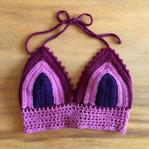 Crochet Magenta Halter Top