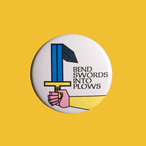 Swords Into Plows Button Badge