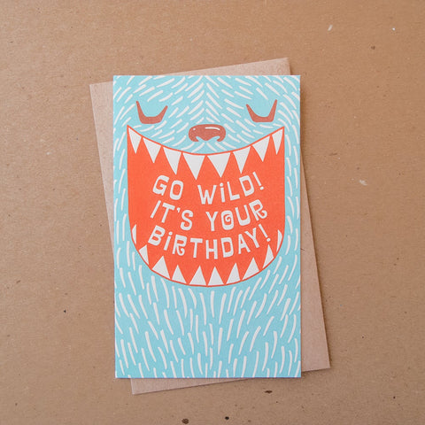 Wild Monster Birthday Card